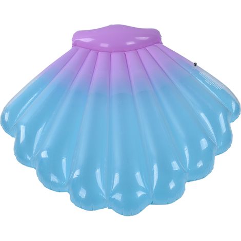 Matelas de natation gonflable en PVC en forme de coquillage, portable, pour une utilisation intérieure et extérieure. (1/5)