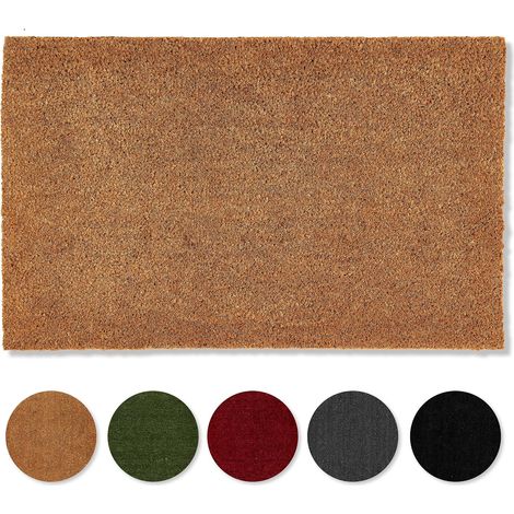 Paillasson Coco antidérapant - Tapis pour l'extérieur Couvert Resistant - Fibre Naturelle Durable - 100% Coco 40x60 cm Naturel (1/5)