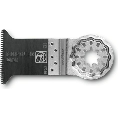 FEIN E-Cut Lama da taglio di precisione, Conf. 10 pz., Larghezza 50 mm, Lunghezza 50 mm, Attacco Starlock, Lama bimetallica con dentatura giapponese su due file (1/4)