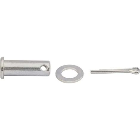 Axe de chape à tête cylindrique avec rondelle et goupille fendue Universel Fermeture Sécurité Fixation Pivot Vérin Tracteur Véhicule, Ø16mm x 45mm