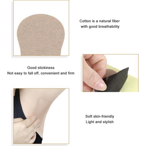 Étiquettes absorbantes anti-transpiration pour chemises, protections adhésives discrètes pour aisselles (1/4)