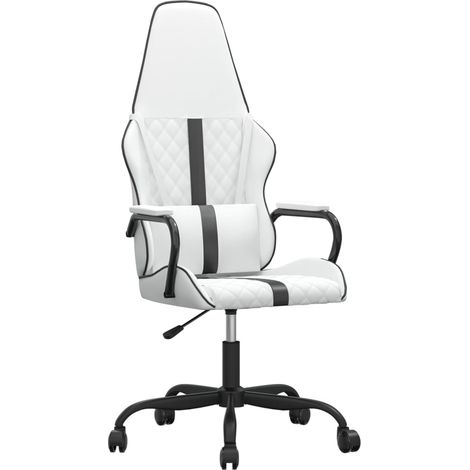 Maison Exclusive - Sedia da Gaming Bianco e Nero in Similpelle