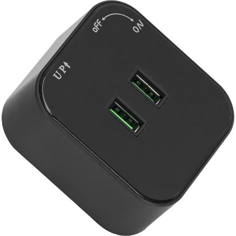 Prise de rail carrée en saillie, 110-250 V, double prise d'interface USB, prise de rail d'alimentation avec port USB mobile, prise de rail multifonctionnelle avec voyant lumineux. (1/5)