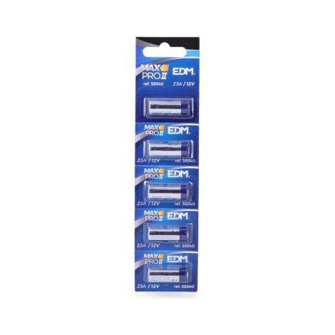 Pila alkalina EDM max-pro 23a 12v mando a distancia ø10.3x28.5mm