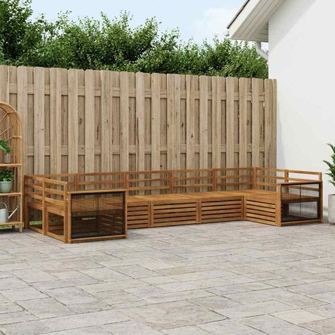 vidaXL Outdoor Sofa Set 7 pcs Natural Solid Acacia Wood (1/5)