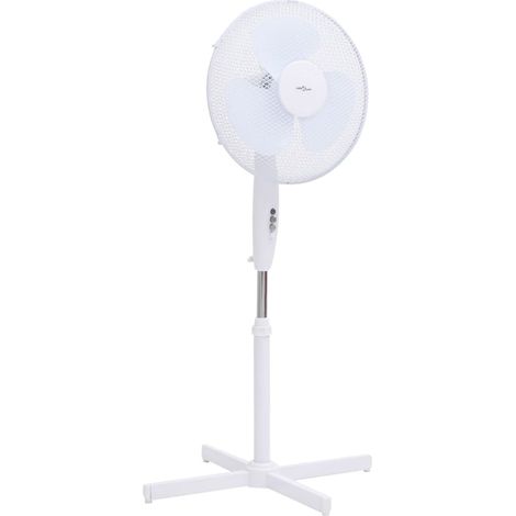 Ventilador de pedestal azul, ventilador de pie, giratorio, silencioso, potente (1/5)