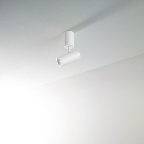 BIG CANOR Faretto singolo in metallo colore bianco opaco a LED 5W 400LM 3000K orientabile (1/3)