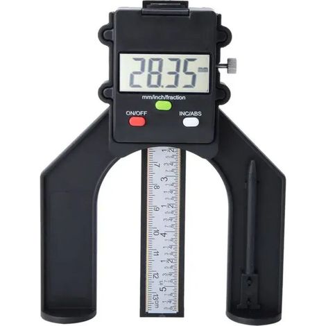 Jauge de profondeur numérique, 0-80 mm, règle d'affichage de profondeur 0,01 mm, écran LCD magnétique, outil de menuiserie numérique (1/5)