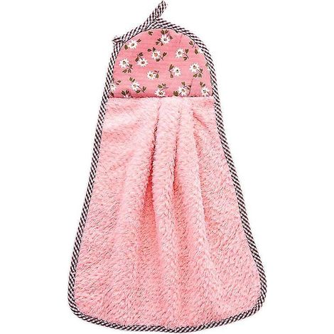 serviette Sche La Main Suspendue, Serviette Main En Velours Corail Pais Serviette Chiffon Doux Schage Rapide Pour Cuisine Salle De Bain (23x37 (1/5)