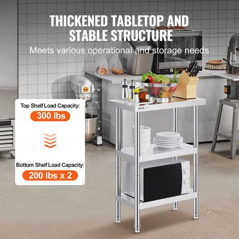 Table de Travail en Acier Inoxydable 35 - 6 x 61 x 86 - 4 cm (1/5)