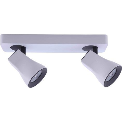 Regleta de techo con focos orientables blanco 2xGU10 (1/4)