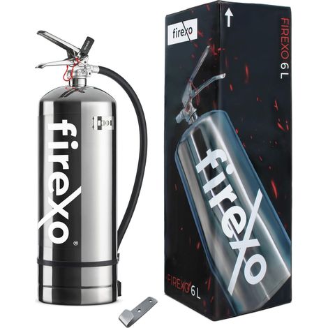 Extincteur (6 Liter) - Extincteur Maison Tous Feux en Acier Inoxydable, Batterie Lithium, Bureau, Cuisine, Voiture, Travail, Restaurant, Bateau - Fire Extinguisher for All Fires (1/5)
