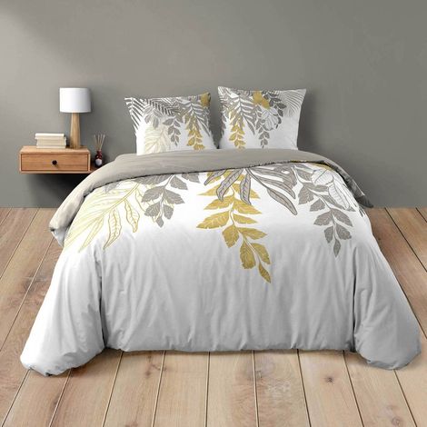 Housse de couette 240x220 + 2 taies Orlana coton 42 fils (1/5)
