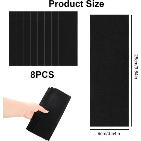 Filtre à Charbon Actif pour Litière Autonome Chat - Lot de 8 Filtres de Remplacement Anti-Odeur pour Bac à Litière Automatique - 25x9 cm (1/5)