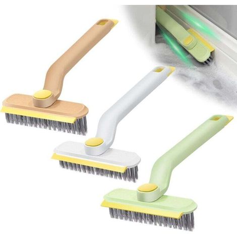 Brosse de Nettoyage des Interstices,3PCS Brosse Joint Carrelage Multifonctionnelle Brosse Nettoyage Salle de Bain,Brosse À Poils Rigides Brosse de Nettoyage pour Maison,Toilettes,Salle de Bain, (1/4)