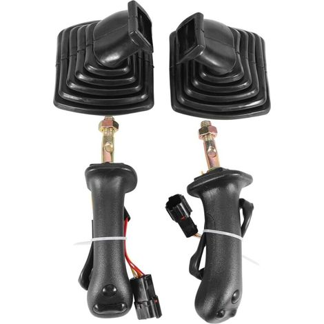 Leva di comando idraulica per escavatore – Set di 2 pezzi (sinistra e destra) con 3 pulsanti, ingranaggi e coperchio antipolvere – Compatibile con Doosan DX150 a DX370-9C