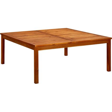 vidaXL Table basse de jardin 110x110x45 cm Bois solide d'acacia (1/5)