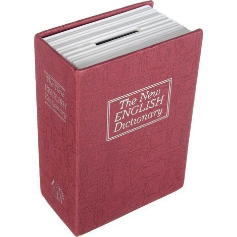 Boite A Clefs,Placards à CléS Dictionnaire Mini Coffre-Fort Boîte de sécurité Sécurité Sécurité Catégorie Coffre-Fort Key Verrou Monnaie Bijouterie Certificat Storage Mot de Passe Casier (Size : Red (1/5)