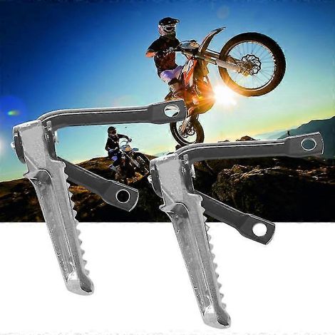Robuste, klappbare Fußrasten, 2 Stück, Fußrasten aus Aluminiumlegierung, robuste Hinterradpedale, Motorrad- und Fahrradzubehör (1/3)