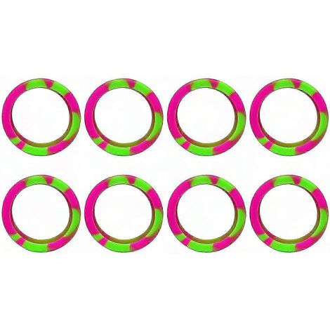 Set mit 8 einfarbigen Silikon-Kofferrollenschonern, stoßfest und kratzfest, geräuschdämpfend und vibrationsdämpfend (1/5)