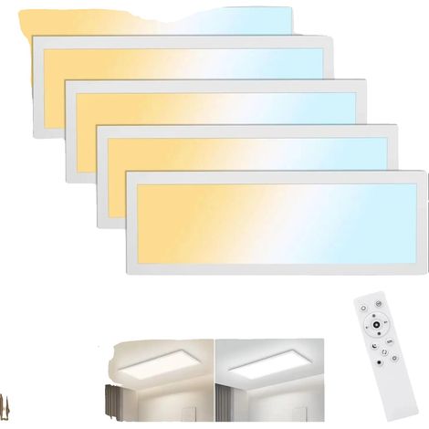 Lámpara de techo LED regulable con mando a distancia, temperatura de color ajustable, 58 cm, 21-30 W. (1/2)