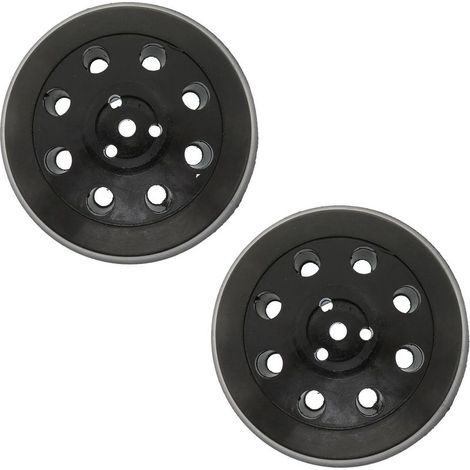 Disque de ponçage rond 8 trous 2 pièces, disque de ponçage et de polissage 125 mm, adapté pour Bosch PEX 125 (1/4)