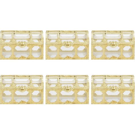 Set aus 12 goldenen, durchbrochenen Bonbondosen, ideal zum Anbieten von Pralinen und anderen Süßigkeiten bei Hochzeiten und anderen Feierlichkeiten. (1/5)