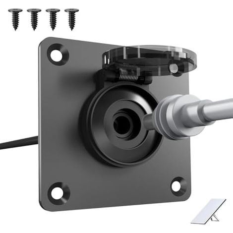 Prise murale étanche pour Starlink Mini, connecteur d'alimentation femelle DC 5,5 x 2,1 en aluminium, parfait pour VR, camping-car, caravane, autocaravane, bateau, boîte de batterie (1/5)