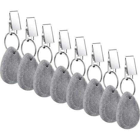 Lot de 8 poids de nappe (gris), poids de nappe lourds en forme de marbre (1/5)