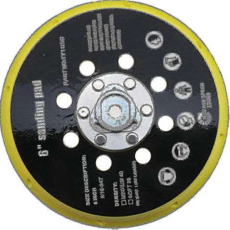 25-26 Compatible avec Makita Bo6030/Bo6040 et Festool Ro1/ES150/ET2, plateau de ponçage 17 trous de 150 mm, système d'aspiration des poussières ventilé, 1200 tr/min, haute qualité (1/4)