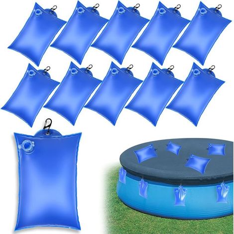 Sac Lestage Eau Bache Piscine 10 Pièces Poids Bache de Protection Piscine 21 x 35 cm Poids Sac Bâche Piscines Hors Sol avec Crochet (1/5)