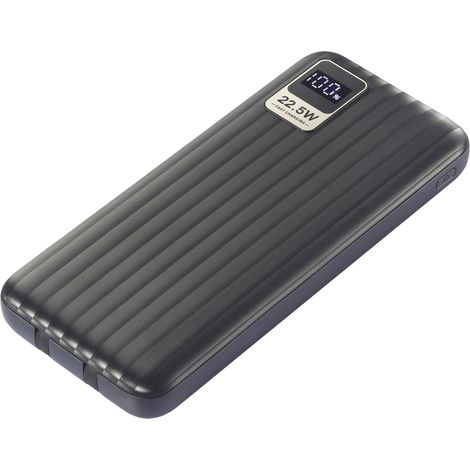 VOLTCRAFT VC-WT-K512 Powerbank 10000 mAh Fast Charge LiPo  Schwarz Statusanzeige