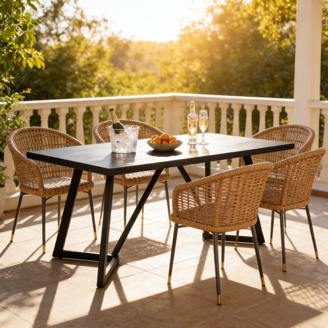 Mesa comedor rectangular MDF 180x80 cm OKMYHOME (1/5)