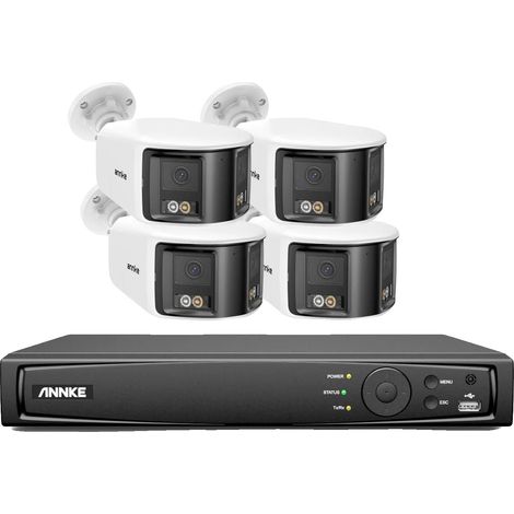 Système de Caméra de Sécurité, Résolution 4K, Vue Panoramique, 8MP 91ev 4Pcs Kits, 2T (1/2)