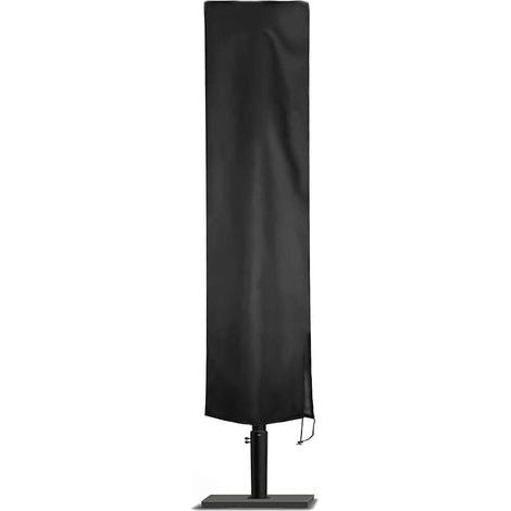 Housse de parasol, 210D Oxford étanche (240x57x57cm) Noir-