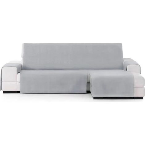 Housse de canapé - JUANIO - 240x220 cm (droit) - Gris - Polyester-coton - Antidérapante (1/3)