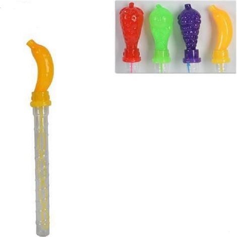 Trade Shop - SET 2 STÜCKE SEIFENBLASEN 105ML SCHWERT OBST FORM SPASS SPIEL KINDER 35CM - (1/2)