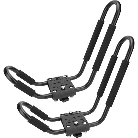 1 paire de supports de rangement pour kayak, canoë et barres de toit de voiture, avec accessoires de fixation. (1/5)
