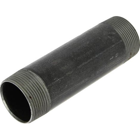 Bobine acier noir longueur 100mm filetage conique Mâle 1"1/2