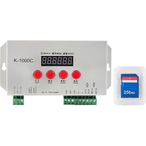 Contrôleur de carte SD K1000C, contrôleur RGB WS2801 WS2811 WS2812B, LED LPD6803, 2048 pixels, contrôle de programme (1/5)