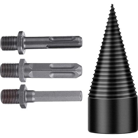 Foret pour Fendeuse de Bois de Chauffage en Acier Noir 32mm Facile à Percer et Anti , dérapant pour Travail du Bois et Chêne (1/5)