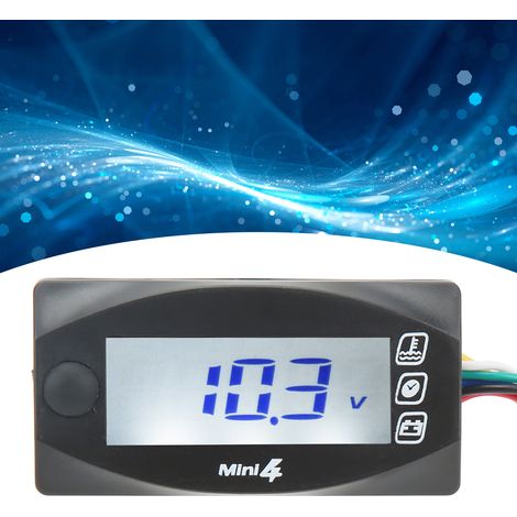Modifikation für Motorrad DC12V universelles ultradünnes LCD-Temperaturmessgerät (Spannung + Zeit + Motortemperatur + Kühlmitteltemperatur 4 in 1) mit 14mm Zündkerzenstecker und 18mm Stecker. (1/5)