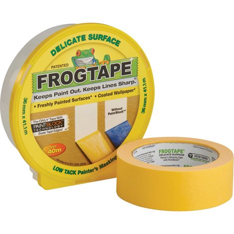Shurtape FrogTape Delicate Surface Masking Tape – 36mm x 41.1m, Professional Painter’s Tape for Fine Surfaces