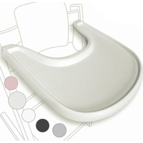 Esstablett kompatibel mit dem Stokke Tripp Trapp V2+ Hochstuhl – BPA-freier, matter Kunststoff – ergonomisches, geschwungenes Design – 44,5 x 44,5 cm (1/5)