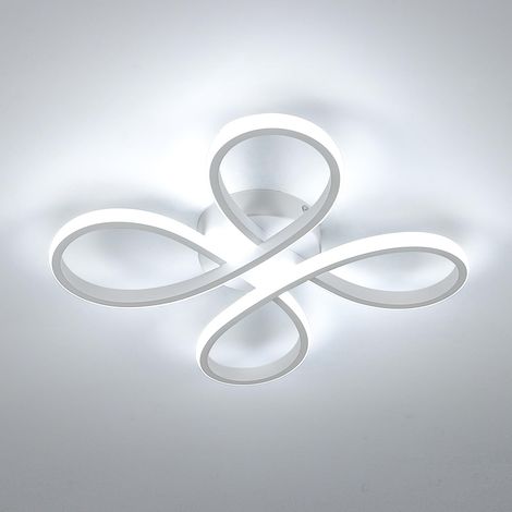 Plafonnier LED Moderne, 30W 3400LM 30cm Lampe de Plafond, Luminaire Plafonnier LED pour Chambre salon, Salle à manger Cuisine, Lumière Blanche Froide 6500K, Blanc (1/5)