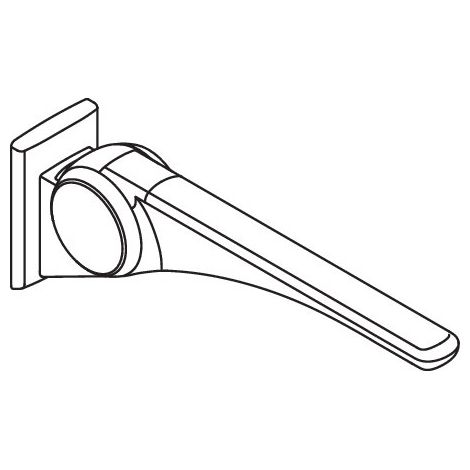 HEWI 802.50.40160 SD poignée d'appui rabattable Basic, 600 mm (1/2)