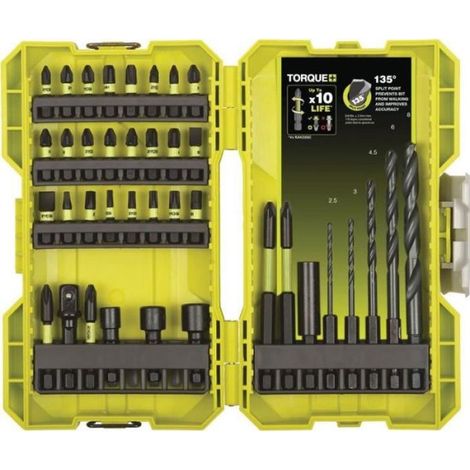 RYOBI - Coffret empilable 38 accessoires mixtes spécial impact perçage - vissage - boulonnage + 1 porte-embout - RAK38DSDI2