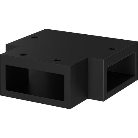 Colore 8mm/10mm Matt Black T-Piece for Joining Flat Support Bars (1/5)