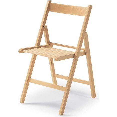 Silla plegable de haya color natural - Penelope (1/2)