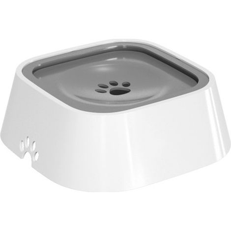 Gamelle d'eau pour animaux - Gamelle anti-éclaboussures - Gamelle flottante - Gamelle d'eau pour chiens et chats - Gamelle d'eau pour voiture - 22,5 x 7,8 x 18,5 cm - Gris - ABS/PP Gris (1/5)